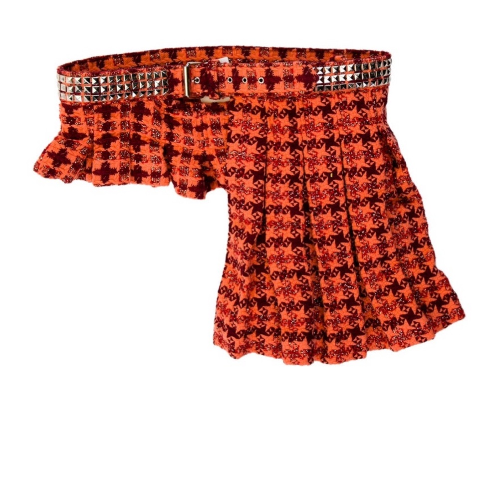 Gucci Continuum x Collina Strada - Tweed pleated accents waist Belt w/ tags